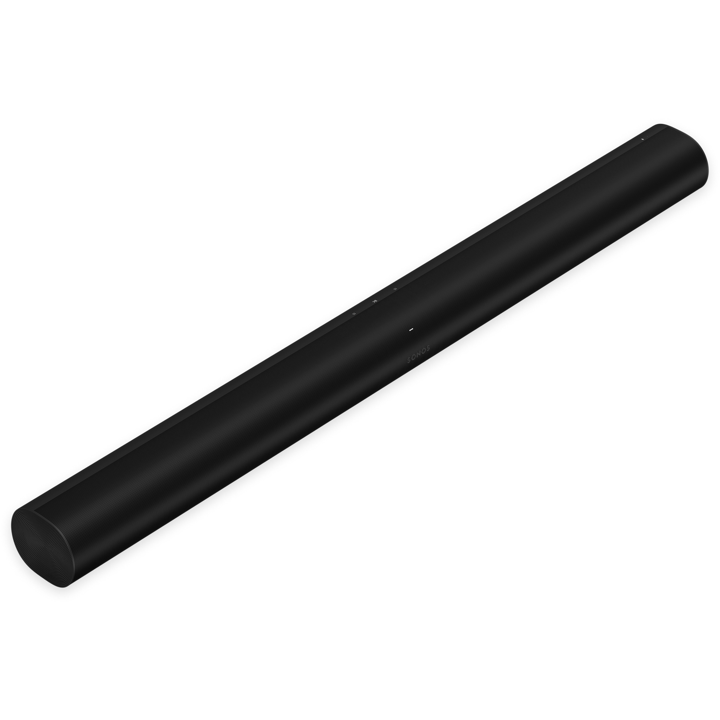 Sonos Arc Gen 1 Dolby Atmos soundbar in black, angled front view