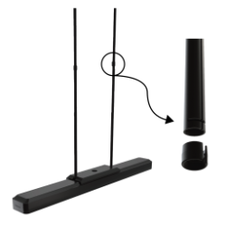Biamp DCC-Kit Biamp DCC-Kit, decorative cover kit, cable concealment, pendant speaker, cable cover, cable sleeve, speaker suspension, Biamp accessory, cable management, cover sleeves, open ceiling, hanging speaker