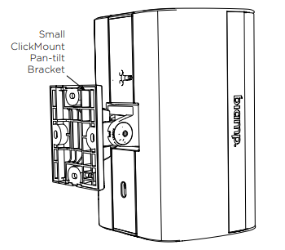 Biamp Desono CMX-SM Desono CMX-SM, Biamp, ClickMount, pan tilt bracket, speaker mount, loudspeaker bracket, Desono EX, surface mount speaker mount, small bracket, commercial audio mount, AV accessory, speaker mounting