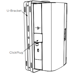 Biamp Desono EXUB-S10 Desono EXUB-S10, Biamp, ClickMount, U-bracket, speaker mount, loudspeaker bracket, Desono EX-S10, EX-S10SUB, subwoofer mount, surface mount speaker mount, tilt bracket, commercial audio mount, AV accessory