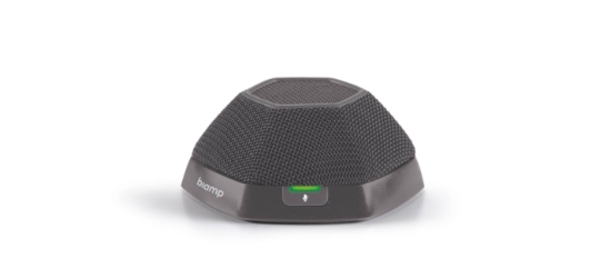 Biamp Devio DTM-1 Biamp Devio DTM-1, DTM-1, Devio tabletop microphone, Beamtracking microphone, conference microphone, table mic, UC microphone, meeting room microphone, huddle room mic, Biamp Devio, voice pickup, video conferencing microphone