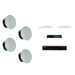 Biamp MRB-L-X400-C-CIC6 MRB-L-X400-C-CIC6, Biamp MRB-L-X400-C-CIC6, Biamp, meeting room bundle, conference room audio system, TesiraFORTÉ X 400, TesiraFORTÉ X bundle, Parlé ceiling microphone, Desono loudspeakers, acoustic echo cancellation, USB conferencing, Microsoft Teams room, Zoom room, large conference room, certified UC bundle, AV conferencing kit