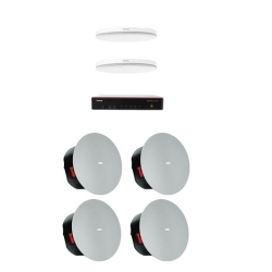 Biamp MRB-L-X400-C-ENT206 MRB-L-X400-C-ENT206, Biamp MRB-L-X400-C-ENT206, Biamp, meeting room bundle, conference room audio system, TesiraFORTÉ X 400, TesiraFORTÉ X bundle, Parlé ceiling microphone, Desono loudspeakers, acoustic echo cancellation, USB conferencing, Microsoft Teams room, Zoom room, large conference room, certified UC bundle, AV conferencing kit