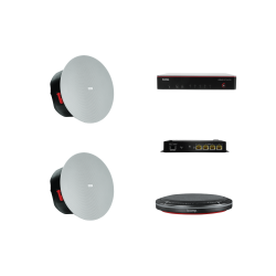 Biamp MRB-M-SCX400-T MRB-M-SCX400-T, Biamp, meeting room bundle, Devio SCX 400, tabletop microphone, Parlé, Desono loudspeakers, conferencing kit, medium room, USB conferencing, BYOD, table mic