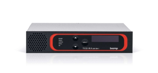 Biamp TesiraLUX OH-1 Biamp TesiraLUX OH-1, TesiraLUX OH-1, Biamp, video decoder, AV over IP, AVB, TSN, 4K video, HDMI output, networked video, Tesira, AV distribution, video matrix, decoder endpoint