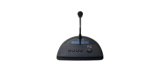 Biamp Vocia DS-4 Vocia DS-4, Biamp Vocia DS-4, desk station, paging station, four zone paging, tabletop paging microphone, networked PA, live announcements, public address, Vocia, zone paging, Biamp