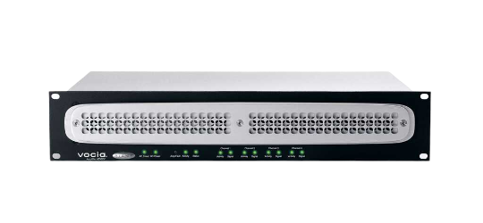 Biamp Vocia VA-4300CV Vocia VA-4300CV, Biamp VA-4300CV, Biamp Vocia amplifier, networked amplifier, 4 channel amplifier, 300 watt, 70V 100V amplifier, constant voltage, voice evacuation, paging amplifier, CobraNet, DSP amplifier, commercial audio