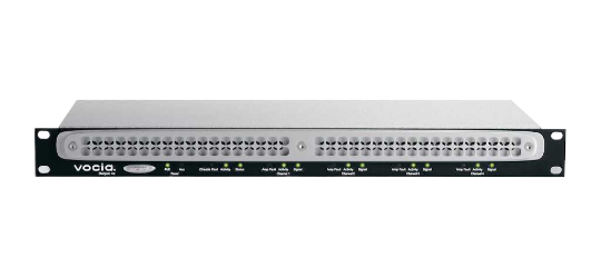 Biamp Vocia VO-4e Vocia VO-4e, Biamp VO-4e, Biamp Vocia, output device, audio output, line level output, CobraNet output, networked audio, 4 channel output, paging system, voice evacuation, multi-zone audio, public address