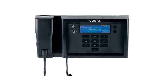 Biamp Vocia WS-10 Vocia WS-10, Biamp WS-10, Biamp Vocia, wall paging station, paging microphone, 10 button paging, zone paging, paging system, voice evacuation, CobraNet, public address, wall mount station, announcement station