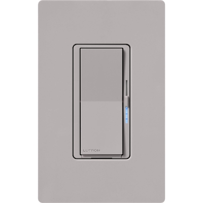Lutron DVRF-5NE-GR Diva Smart ELV+ Dimmer, Phase Selectable, 250W LED, Neutral Req, Gray