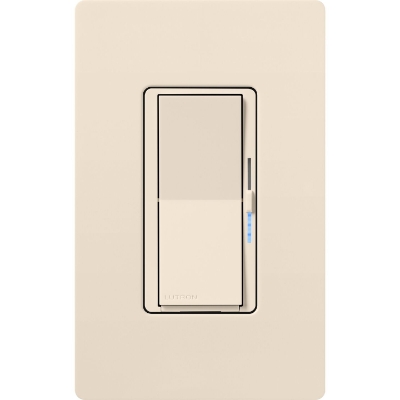 Lutron DVRF-5NE-LA Diva Smart ELV+ Dimmer, Phase Selectable, 250W LED, Neutral Req, Light Almond