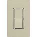 Lutron DVSCSTV-CY Diva 0-10V Dimmer, 8A, 120-277V, Single-Pole/3-Way, Satin Clay