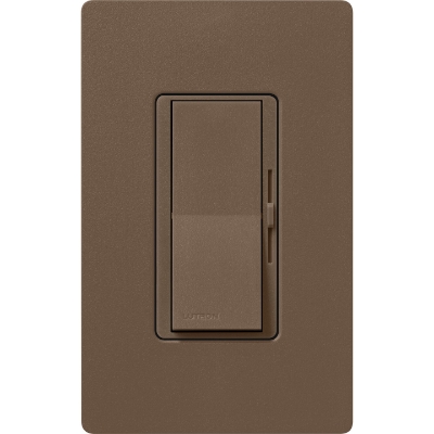 Lutron DVSCSTV-EP Diva 0-10V Dimmer, 8A, 120-277V, Single-Pole/3-Way, Satin Espresso