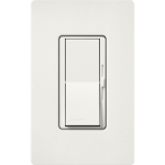 Lutron DVSCSTV-RW Diva 0-10V Dimmer, 8A, 120-277V, Single-Pole/3-Way, Satin Architectural White