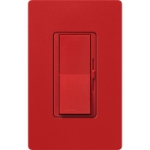 Lutron DVSCSTV-SR Diva 0-10V Dimmer, 8A, 120-277V, Single-Pole/3-Way, Satin Signal Red