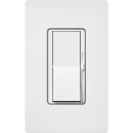 Lutron DVSCSTV-SW Diva 0-10V Dimmer, 8A, 120-277V, Single-Pole/3-Way, Satin Snow White