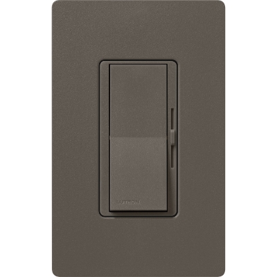Lutron DVSCSTV-TF Diva 0-10V Dimmer, 8A, 120-277V, Single-Pole/3-Way, Satin Truffle