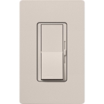 Lutron DVSCSTV-TP Diva 0-10V Dimmer, 8A, 120-277V, Single-Pole/3-Way, Satin Taupe