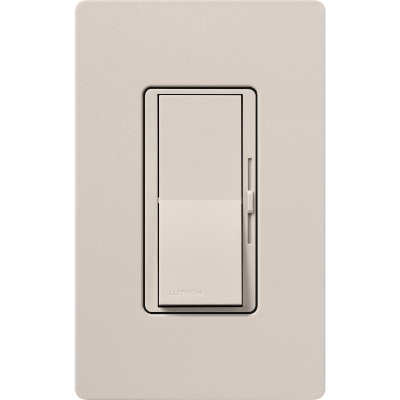 Lutron DVSCSTV-TP Diva 0-10V Dimmer, 8A, 120-277V, Single-Pole/3-Way, Satin Taupe
