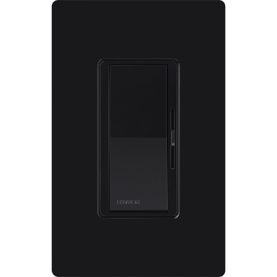 Lutron DVSTV-BL Diva 0-10V Dimmer, 8A Line Voltage, Single-Pole/3-Way, 120-277V, Black