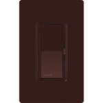 Lutron DVSTV-BR Diva 0-10V Dimmer, 8A Line Voltage, Single-Pole/3-Way, 120-277V, Brown