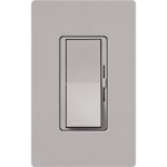 Lutron DVSTV-GR Diva 0-10V Dimmer, 8A Line Voltage, Single-Pole/3-Way, 120-277V, Gray