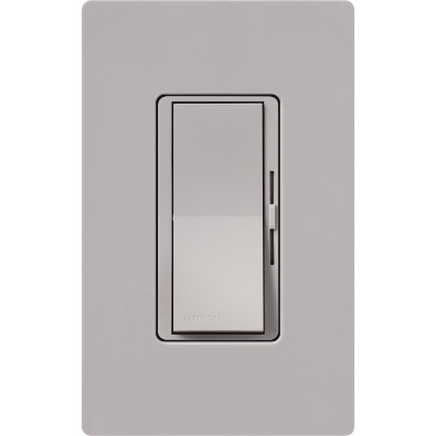 Lutron DVSTV-GR Diva 0-10V Dimmer, 8A Line Voltage, Single-Pole/3-Way, 120-277V, Gray