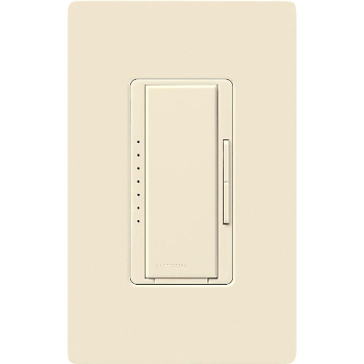 Lutron MA-PRO-AL Maestro PRO LED+ Dimmer, 250W LED/500W ELV/400VA MLV, Phase Selectable, Almond