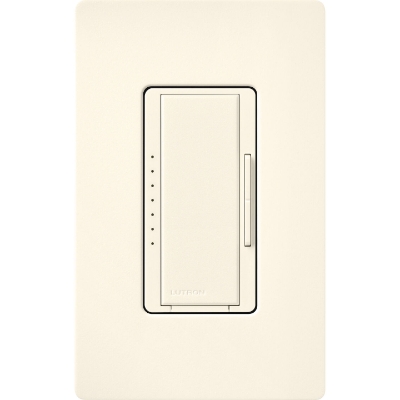Lutron MA-PRO-BI Maestro PRO LED+ Dimmer, 250W LED/500W ELV/400VA MLV, Phase Selectable, Biscuit