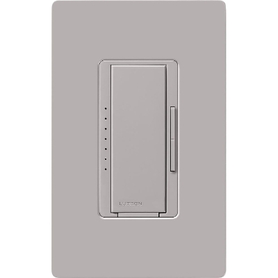Lutron MA-PRO-GR Maestro PRO LED+ Dimmer, 250W LED/500W ELV/400VA MLV, Phase Selectable, Gray