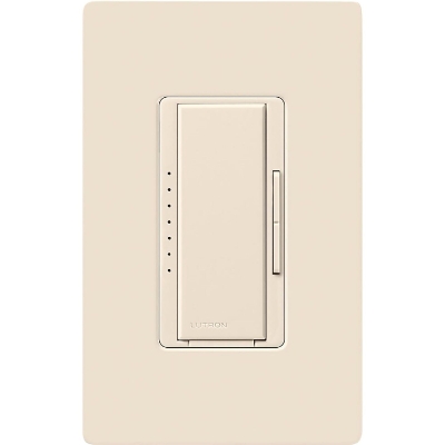 Lutron MA-PRO-LA Maestro PRO LED+ Dimmer, 250W LED/500W ELV/400VA MLV, Phase Selectable, Light Almond