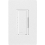Lutron MA-PRO-SW Maestro PRO LED+ Dimmer, 250W LED/500W ELV/400VA MLV, Phase Selectable, Snow White