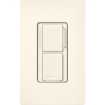 Lutron MACL-L3S25-BI Maestro LED+ Dual Dimmer & Switch, 75W LED / 2.5A Light or Fan, Biscuit