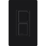 Lutron MACL-L3S25-BL Maestro LED+ Dual Dimmer & Switch, 75W LED / 2.5A Light or Fan, Black