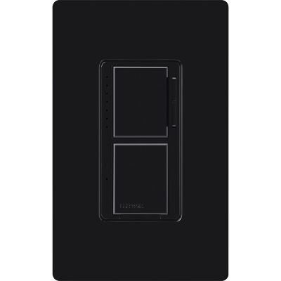 Lutron MACL-L3S25-BL Maestro LED+ Dual Dimmer & Switch, 75W LED / 2.5A Light or Fan, Black