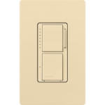 Lutron MACL-L3S25-IV Maestro LED+ Dual Dimmer & Switch, 75W LED / 2.5A Light or Fan, Ivory