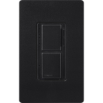 Lutron MACL-L3S25-MN Maestro LED+ Dual Dimmer & Switch, 75W LED / 2.5A Light or Fan, Midnight