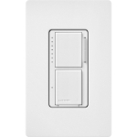 Lutron MACL-L3S25-SW Maestro LED+ Dual Dimmer & Switch, 75W LED / 2.5A Light or Fan, Snow White