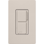 Lutron MACL-L3S25-TP Maestro LED+ Dual Dimmer & Switch, 75W LED / 2.5A Light or Fan, Taupe