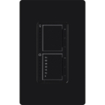 Lutron MACL-L3T251-BL Maestro LED+ Dual Dimmer & Timer, 75W LED / 2.5A Light or Fan Timer, Black