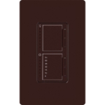Lutron MACL-L3T251-BR Maestro LED+ Dual Dimmer & Timer, 75W LED / 2.5A Light or Fan Timer, Brown