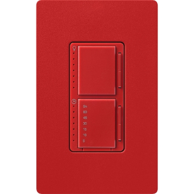 Lutron MACL-L3T251-HT Maestro LED+ Dual Dimmer & Timer, 75W LED / 2.5A Light or Fan Timer, Hot