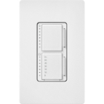 Lutron MACL-L3T251-SW Maestro LED+ Dual Dimmer & Timer, 75W LED / 2.5A Light or Fan Timer, Snow White