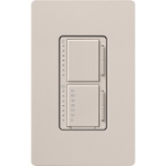 Lutron MACL-L3T251-TP Maestro LED+ Dual Dimmer & Timer, 75W LED / 2.5A Light or Fan Timer, Taupe