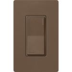 Lutron ST-6ANS-EP Sunnata Touch On/Off Switch, 6A Lighting / 3A Motor, Neutral Required, Espresso