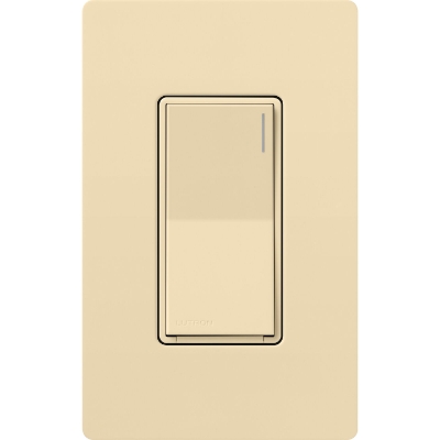 Lutron ST-6ANS-IV Sunnata Touch On/Off Switch, 6A Lighting / 3A Motor, Neutral Required, Ivory