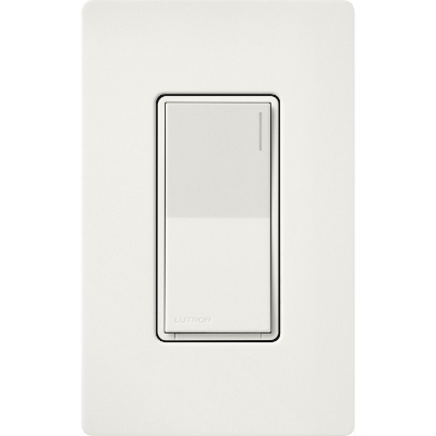 Lutron ST-6ANS-RW Sunnata Touch On/Off Switch, 6A Lighting / 3A Motor, Neutral Required, Architectural White