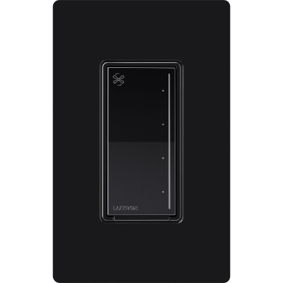 Lutron ST-FSQ-N-BL Sunnata Touch Fan Control, 4-Speed, 1.5A, Neutral Required, Black