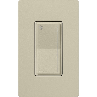 Lutron ST-FSQ-N-CY Sunnata Touch Fan Control, 4-Speed, 1.5A, Neutral Required, Clay