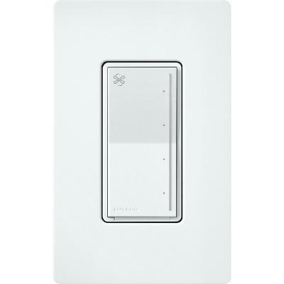 Lutron ST-FSQ-N-GL Sunnata Touch Fan Control, 4-Speed, 1.5A, Neutral Required, Glacier White